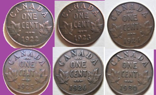 Set canada small cent key - canada,