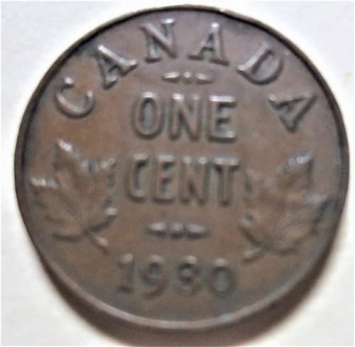 1930 canada small cent - cent, coin