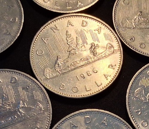 1986 canada voyageur dollar - canada, $1