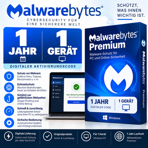 Malwarebytes premium 1 anno - 1,